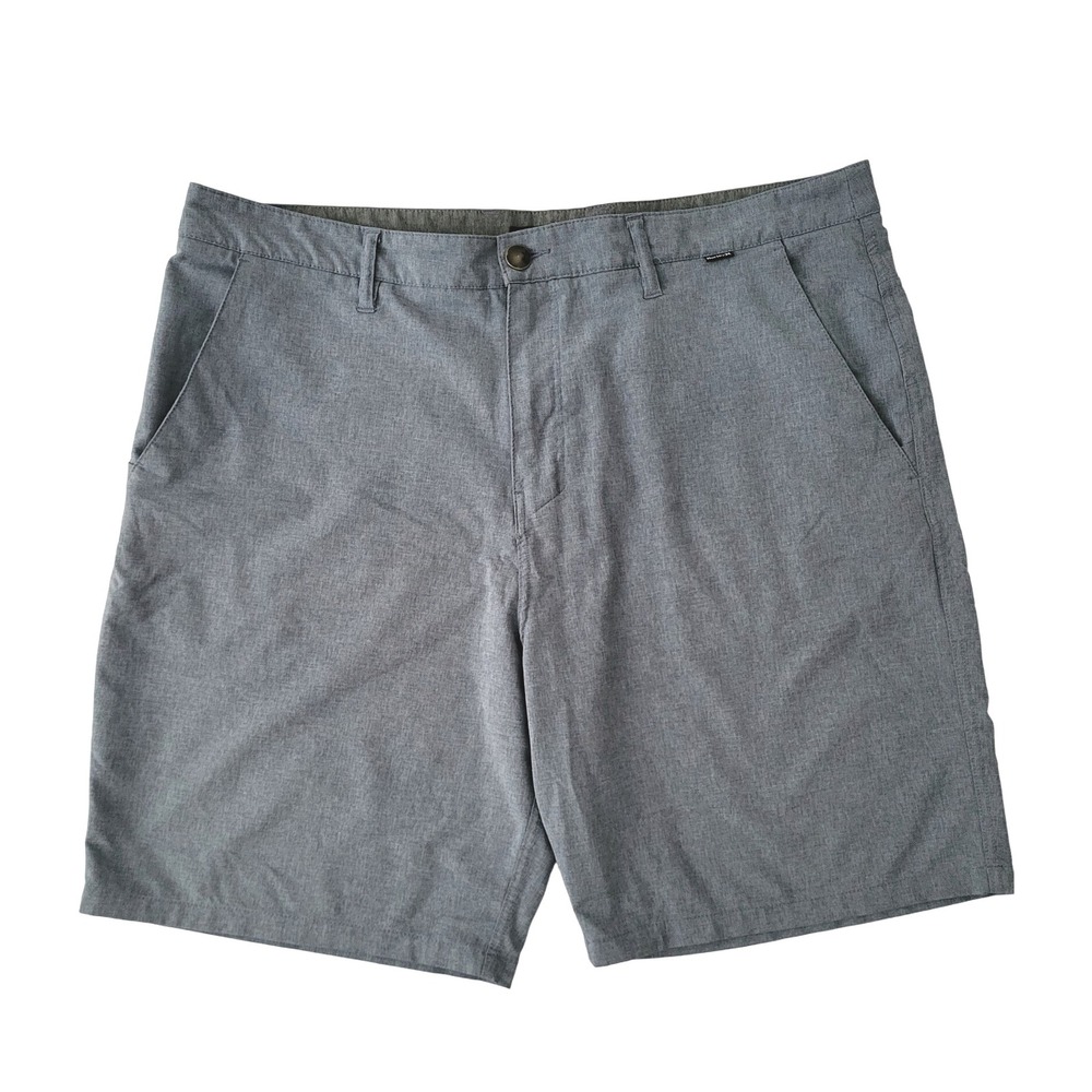 Hurley Gray Hybrid Phantom Shorts Mens 38 Gym Tech Walk Golf 20" Length